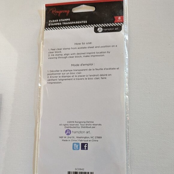 NWT Yoga Stamps Rong Rong 8 pc Clear Hampton Art Planner Fitness Workout Crafts - Picture 5 of 6